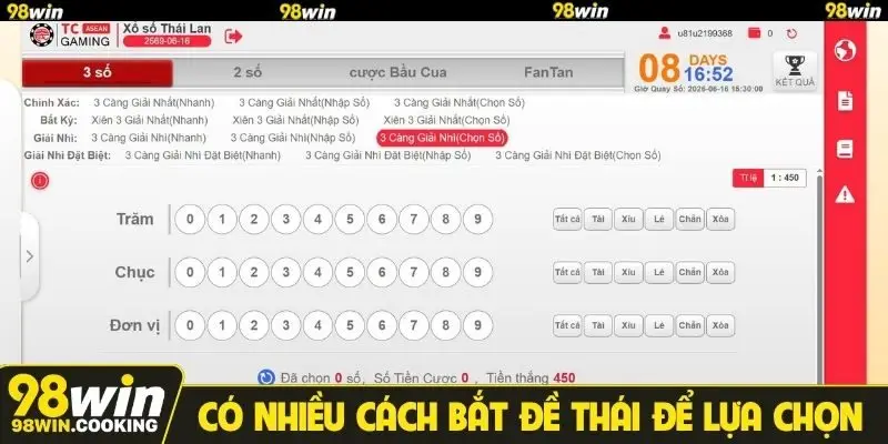 Có nhiều cách bắt lô đề Thái để người chơi lựa chọn