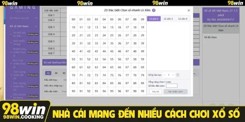 Nhà cái mang đến nhiều cách chơi xổ số