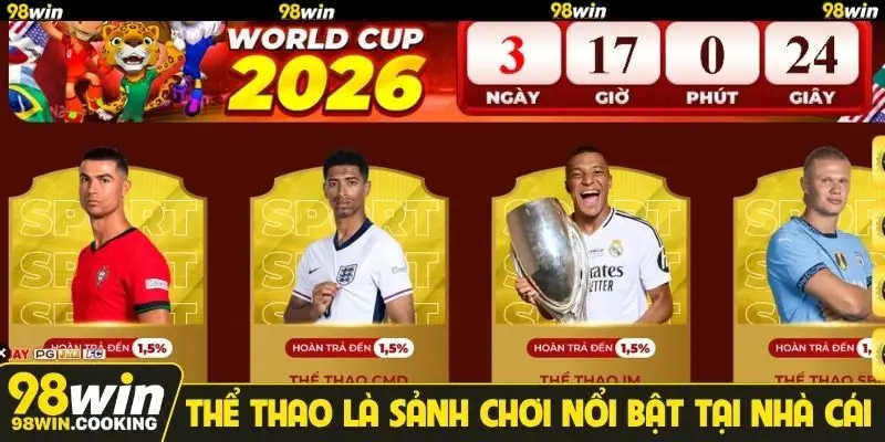 Thể thao là sảnh chơi nổi bật tại nhà cái